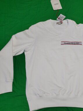 ALEXANDER MCQUEEN SWEATSHIRT WHITE SIZE M, "READ DESCRIPTION"
